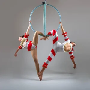 Acrobatic stunt duo